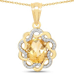 Oval Diamond Accent Cocktail Pendant