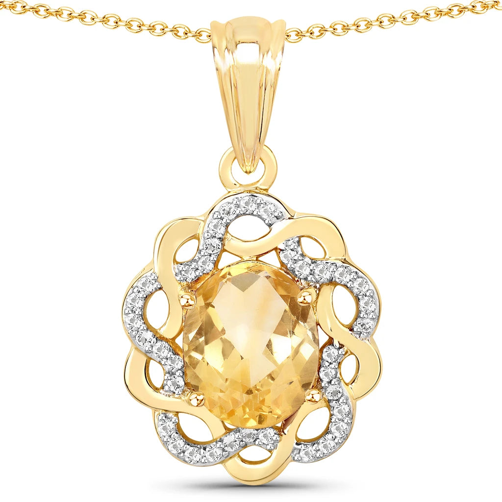 Oval Diamond Accent Cocktail Pendant
