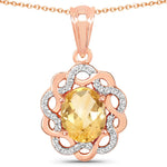 Oval Diamond Accent Cocktail Pendant