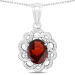 Oval Diamond Accent Cocktail Pendant