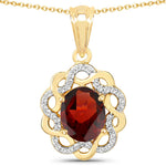 Oval Diamond Accent Cocktail Pendant