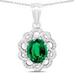 Oval Diamond Accent Cocktail Pendant