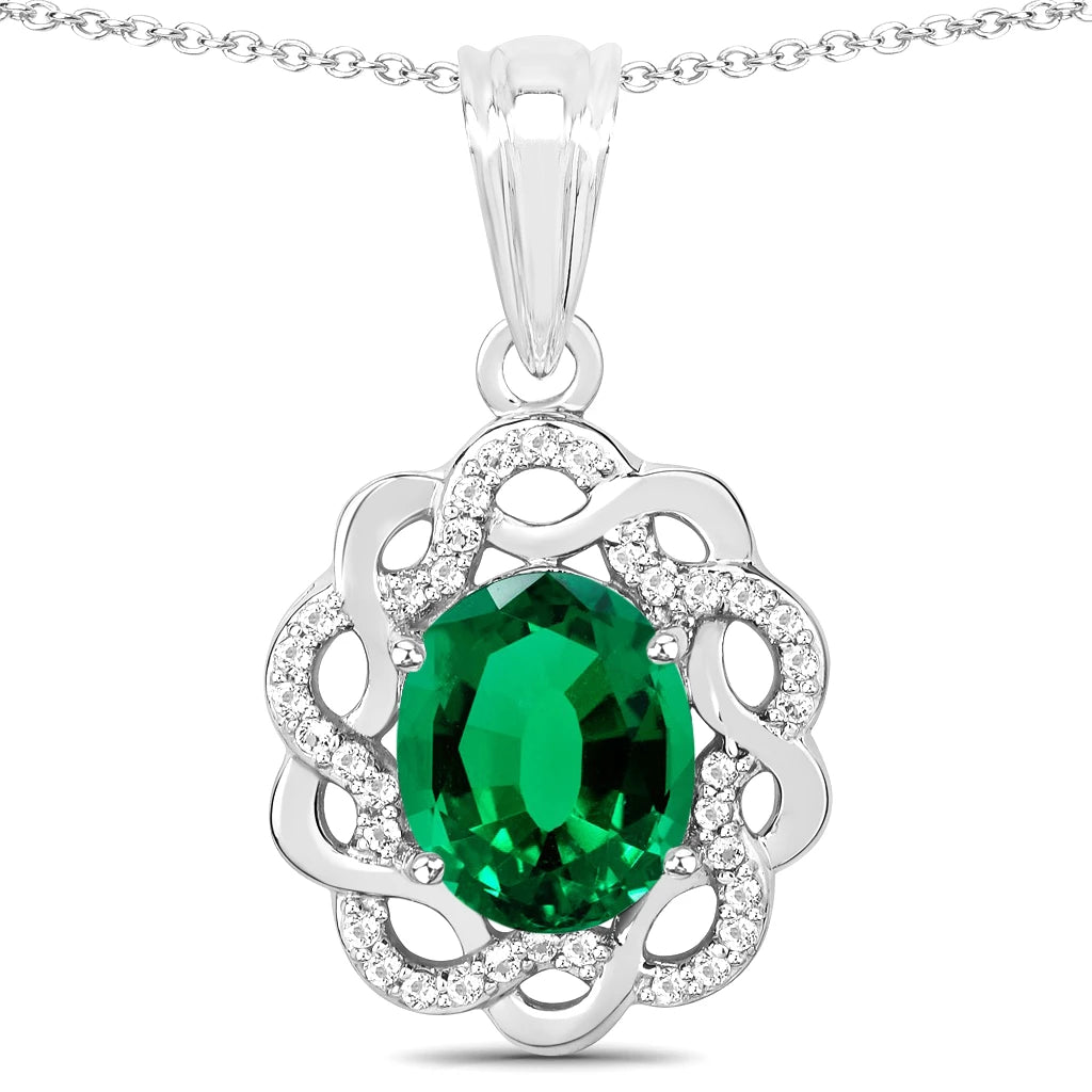 Oval Diamond Accent Cocktail Pendant