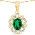 Oval Diamond Accent Cocktail Pendant