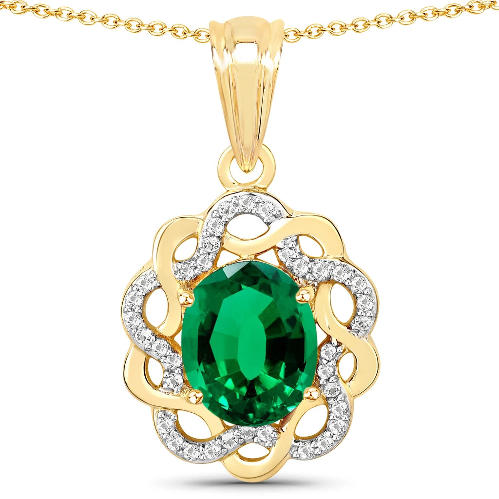 Oval Diamond Accent Cocktail Pendant