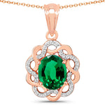 Oval Diamond Accent Cocktail Pendant