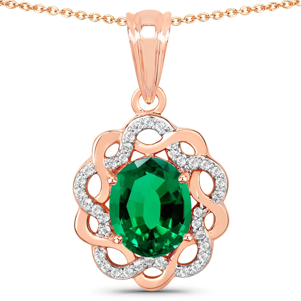 Oval Diamond Accent Cocktail Pendant