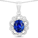 Oval Diamond Accent Cocktail Pendant