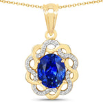Oval Diamond Accent Cocktail Pendant