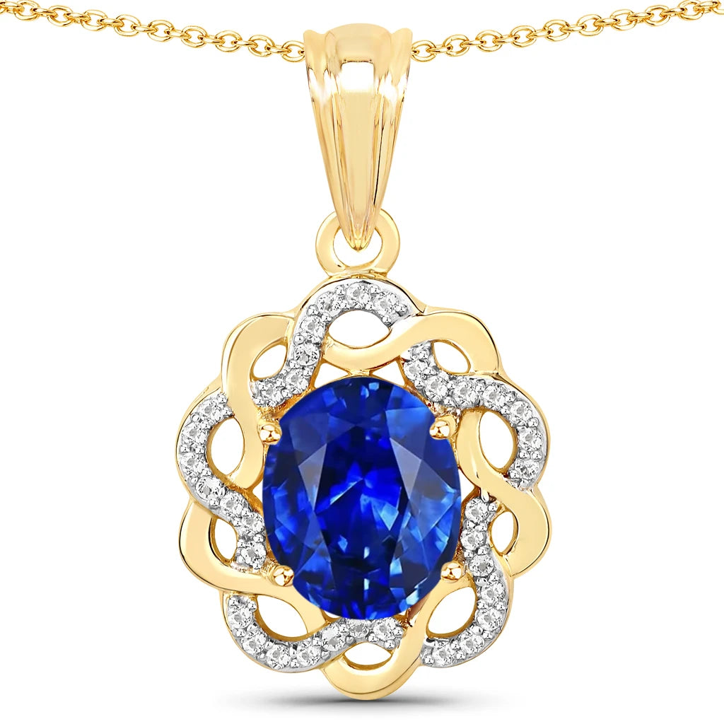 Oval Diamond Accent Cocktail Pendant