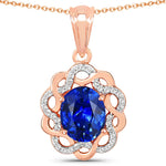 Oval Diamond Accent Cocktail Pendant