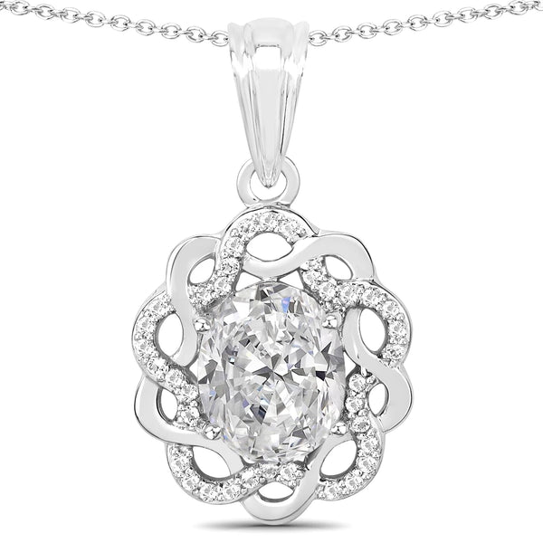 Oval Diamond Accent Cocktail Pendant