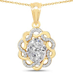 Oval Diamond Accent Cocktail Pendant