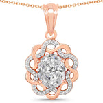 Oval Diamond Accent Cocktail Pendant