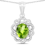 Oval Diamond Accent Cocktail Pendant