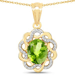 Oval Diamond Accent Cocktail Pendant