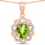 Oval Diamond Accent Cocktail Pendant