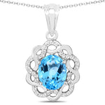 Oval Diamond Accent Cocktail Pendant