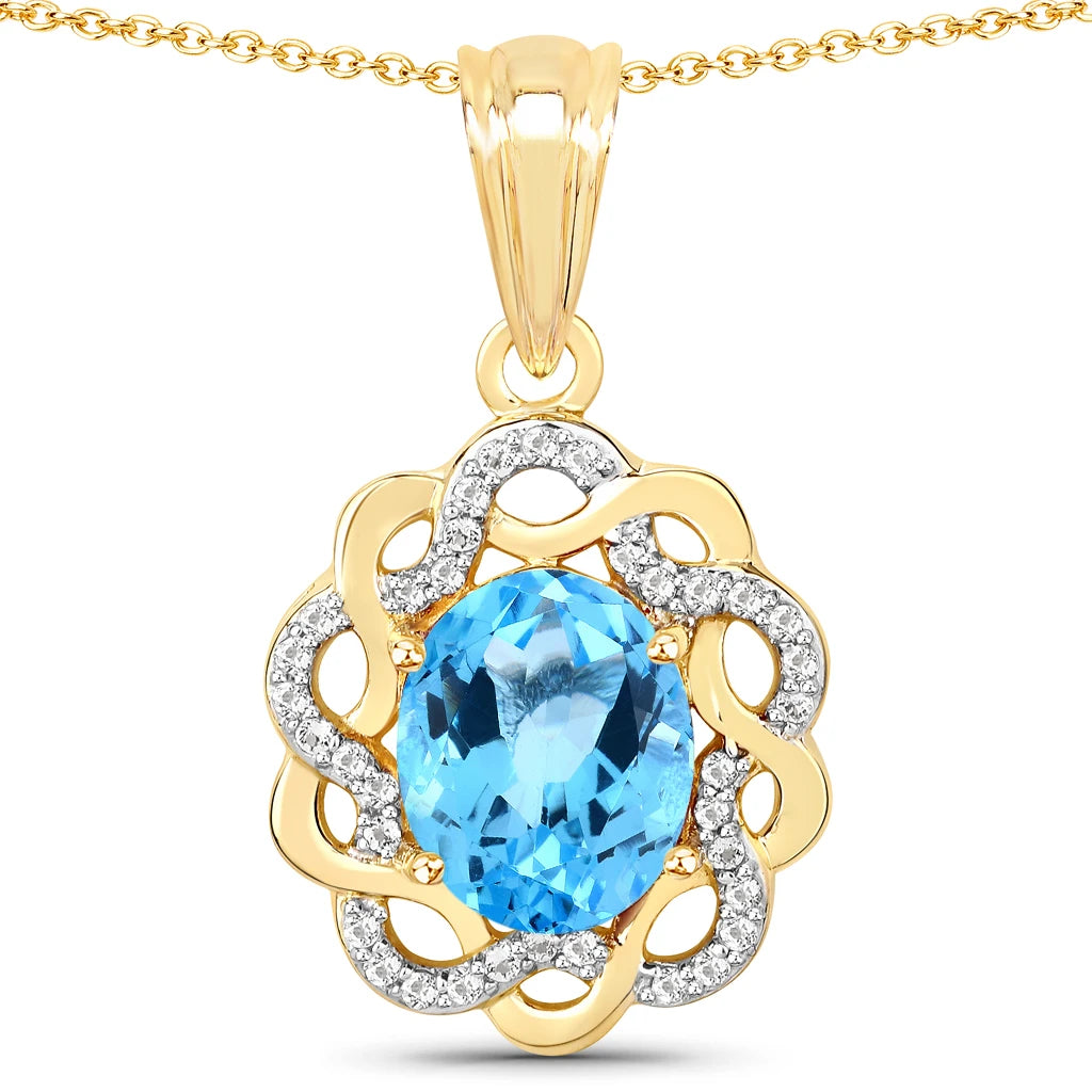 Oval Diamond Accent Cocktail Pendant