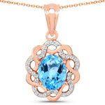 Oval Diamond Accent Cocktail Pendant