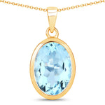 Oval Bezel Set Solitaire Pendant