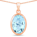 Oval Bezel Set Solitaire Pendant