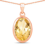 Oval Bezel Set Solitaire Pendant