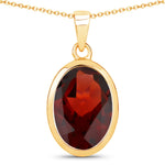 Oval Bezel Set Solitaire Pendant