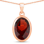Oval Bezel Set Solitaire Pendant