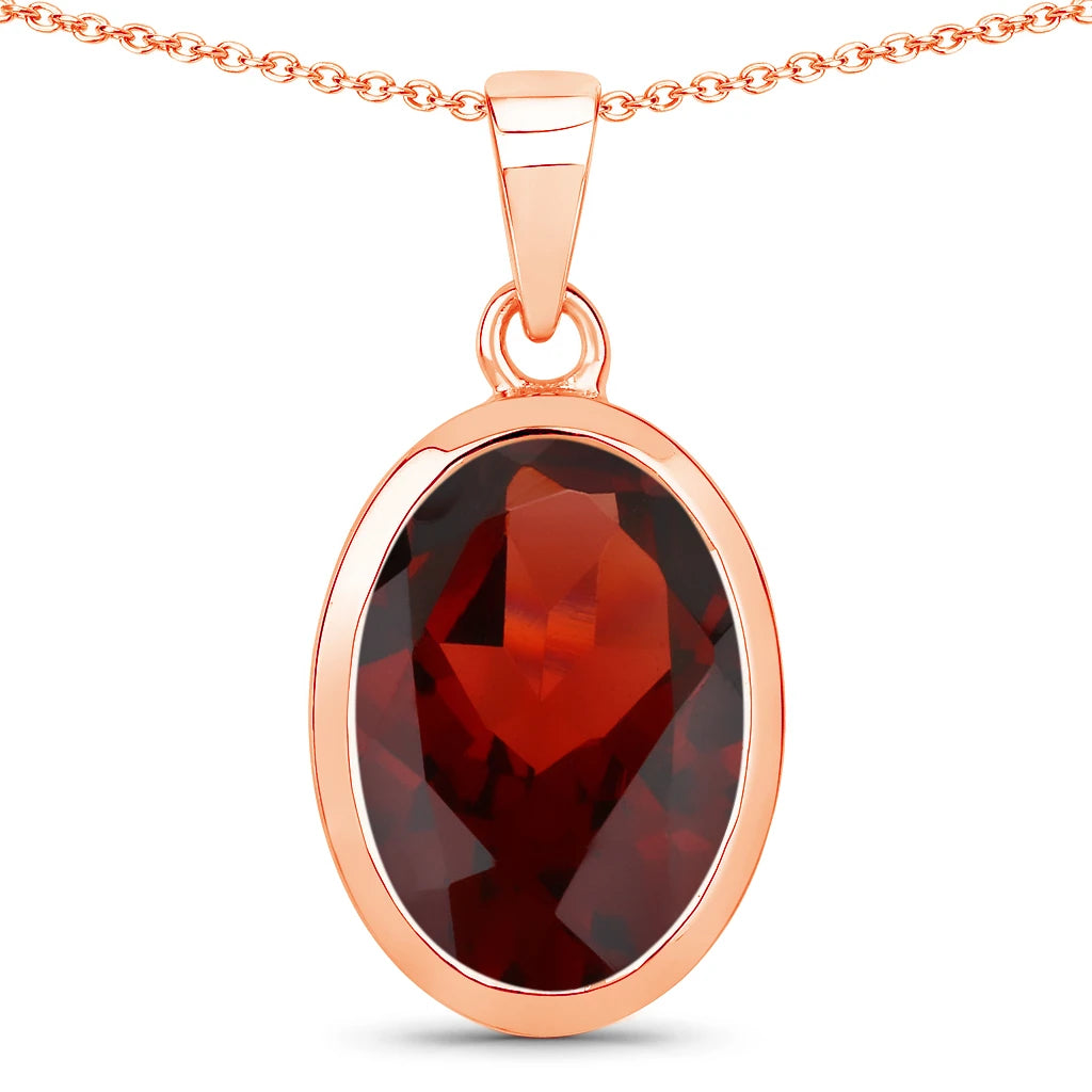 Oval Bezel Set Solitaire Pendant