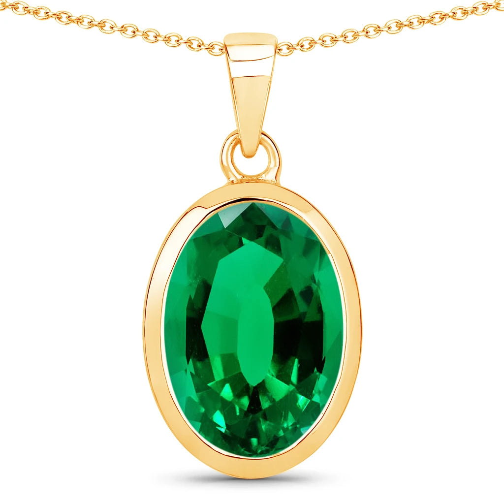 Oval Bezel Set Solitaire Pendant