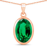 Oval Bezel Set Solitaire Pendant