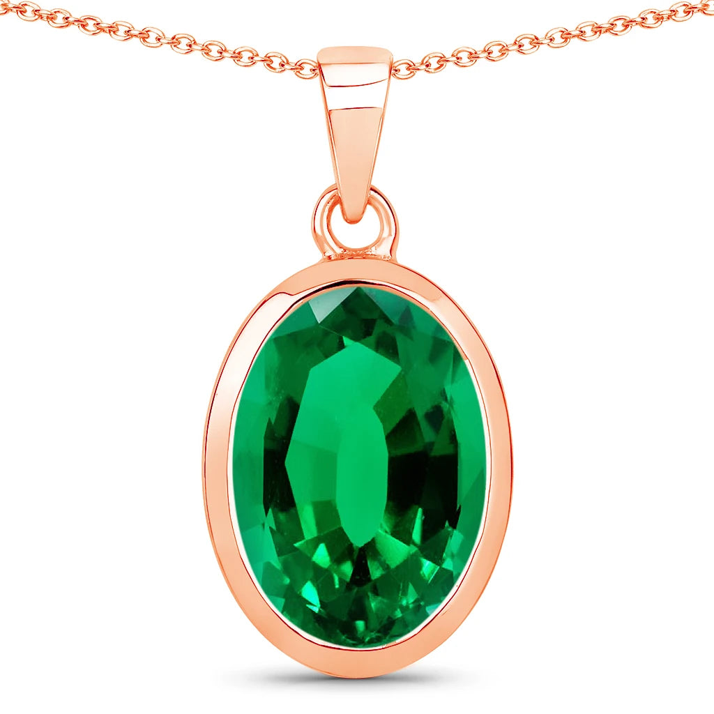 Oval Bezel Set Solitaire Pendant
