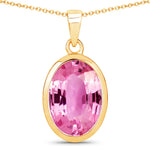 Oval Bezel Set Solitaire Pendant