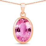 Oval Bezel Set Solitaire Pendant