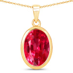 Oval Bezel Set Solitaire Pendant