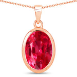 Oval Bezel Set Solitaire Pendant