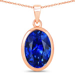 Oval Bezel Set Solitaire Pendant