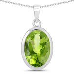 Oval Bezel Set Solitaire Pendant
