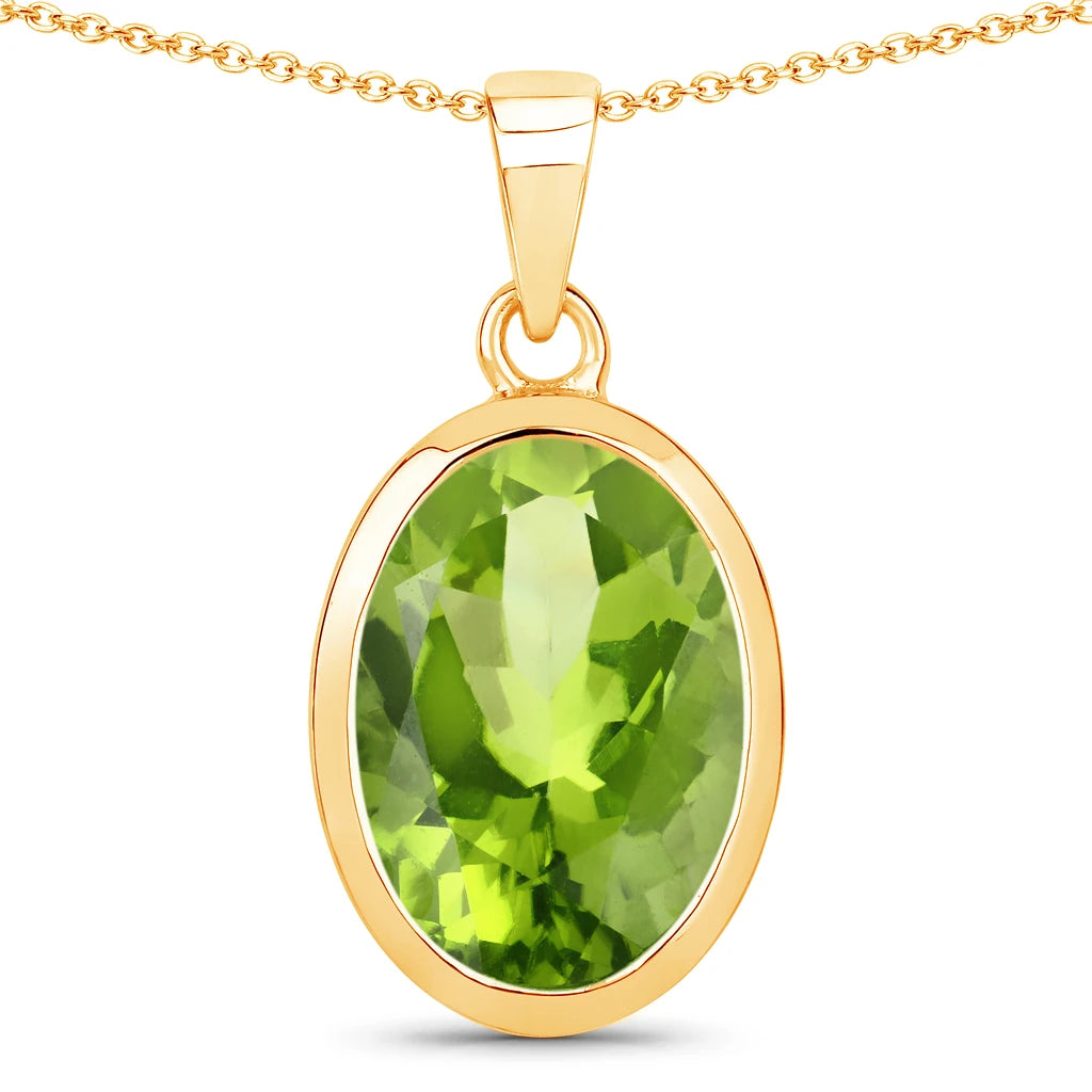 Oval Bezel Set Solitaire Pendant