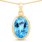 Oval Bezel Set Solitaire Pendant