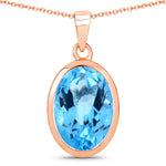 Oval Bezel Set Solitaire Pendant