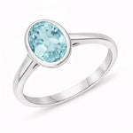 Bezel Set Oval Solitaire Ring