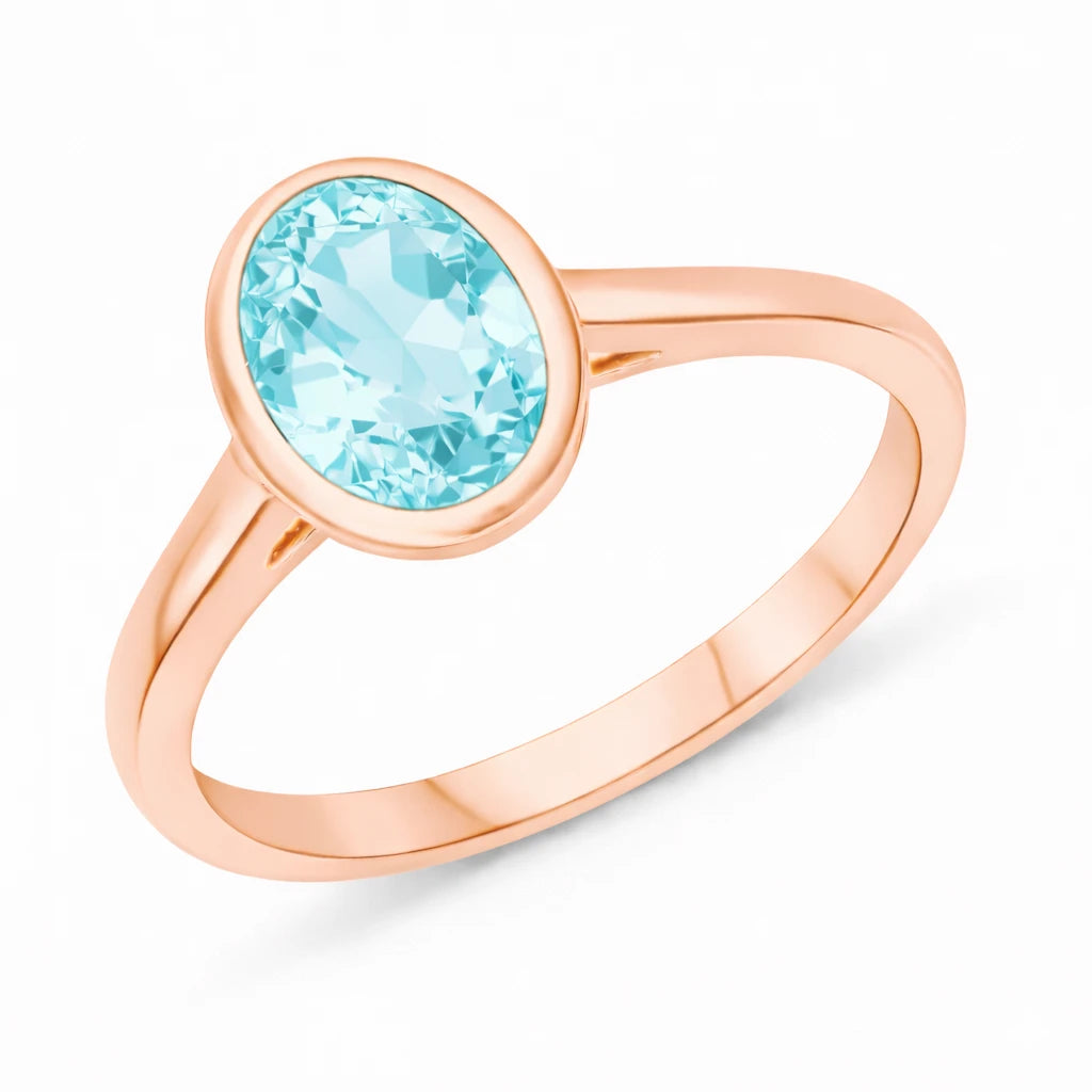 Bezel Set Oval Solitaire Ring
