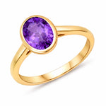 Bezel Set Oval Solitaire Ring