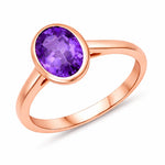 Bezel Set Oval Solitaire Ring