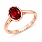 Bezel Set Oval Solitaire Ring