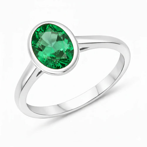 Bezel Set Oval Solitaire Ring