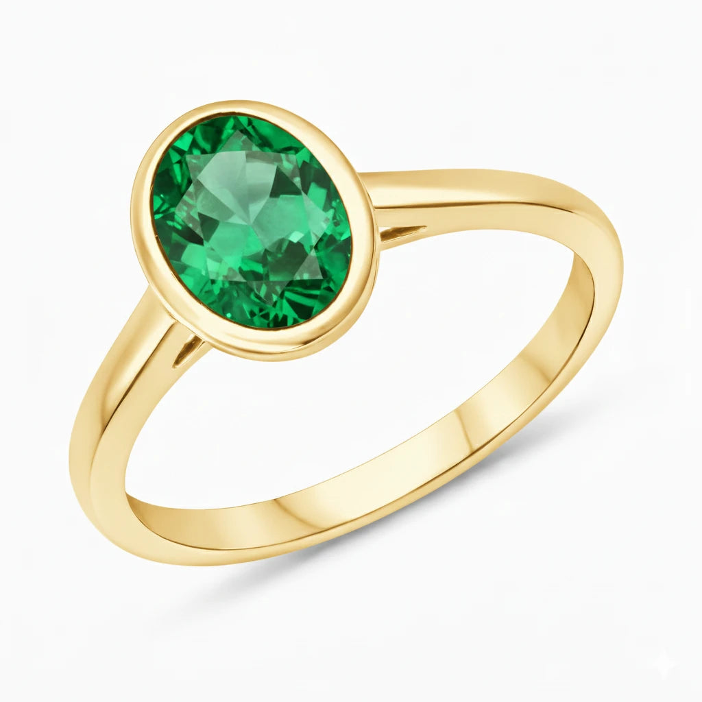 Bezel Set Oval Solitaire Ring