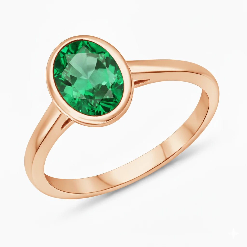 Bezel Set Oval Solitaire Ring